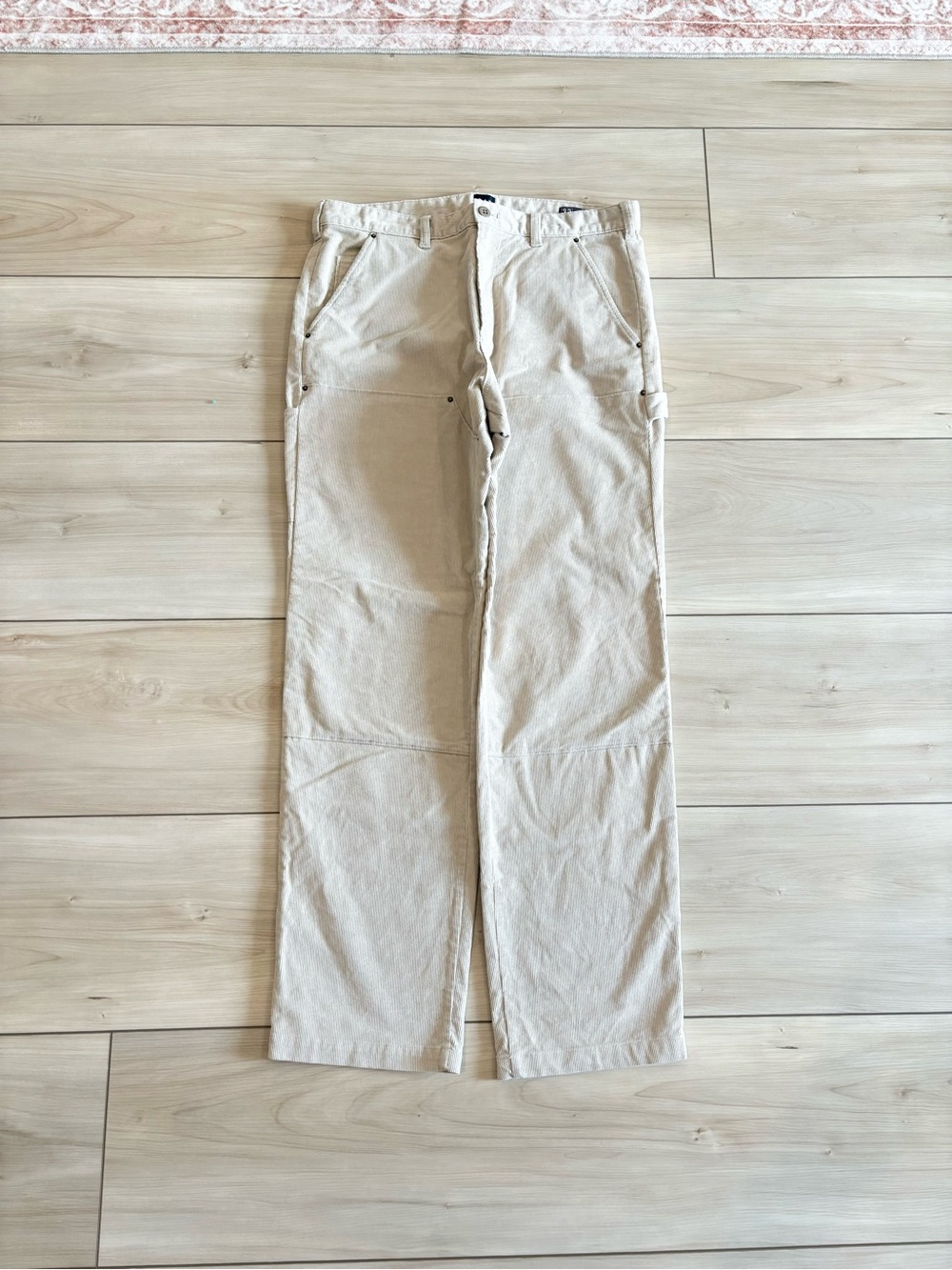 GAP 90s Double Knee Vintage Men's Light Beige Corduroy Work Pants